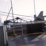 A big list during cruise, 1 day out of Yokuska March 1966
